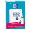 Oxford bloc bristol 148x210 60 fiches perforées q5 blanc