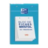 Oxford bloc bristol 148x210 30 fiches perforées uni blanc