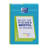 Oxford bloc bristol vert 105x148 30 fiches non perforées q5/5