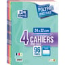 Oxford lot de 4 cahiers openflex pastel agrafe 240x320 96 pages optik seyes