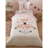 Parure housse de couette 140x200 + 1 taie 63x63 danseuse étoile