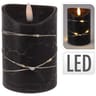 Bougie décorative led noir