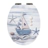Arvix abattant wc déco charnières inox couvercle plat sailing