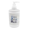 Distributeur savon plastique imprimé bleu