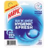 Harpic bloc wc adhésif hygienic & fresh brise marine x4