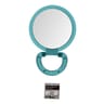 Miroir double face x1x2 avec poignée plastique coloris assortis