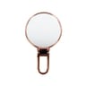 Miroir métalisé double face avec poignet repliable
