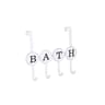Patères de porte 3 tête métal blanc bath