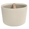 Porte brosse a dent résine et bois creme