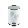 Poubelle 3l imprime kimono vert couvercle plat