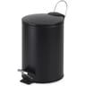 Poubelle 3l noir couvercle plat