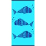 Drap de plage velours jacquard 75x150cm 400 g/m fisky