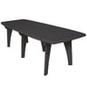 Table lipari 2  A rallonge 6 personnes Polypropylene  180/250 x 90 x h72 cm anthracite