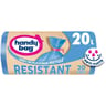Handy bag 100% plastique recyclé sacs poubelle à lien résistant 20l x20