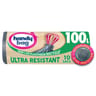 Handy bag 100% plastique recyclé sac poubelle à poignées coulissantes ultra résistant 100l