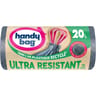 Handy bag sac poubelle 100% recyclé à poignées coulissantes ultra résistant 20l x15