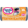Handy bag 100% recyclé sacs poubelle fixation élastique 30 l x 15