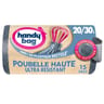 Handy bag sac poubelle à poignées coulissantes poubelle haute 20l 30l x15