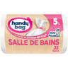 Handy bag 100% plastique recycle sac poubelle salle de bains a lien 5l x35