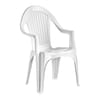 Fauteuil haut dossier résine napoli coloris blanc 57x55x90h cm