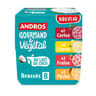 Andros gourmand & végétal brassé fraise pêche 8x100g