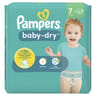 Pampers baby dry couches taille 7 15kg+ x31
