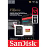 Carte mémoire sandisk extrême microsdxc + adaptateur sd 128gb 190mb/s uhs-i SDSQXAA-128G-GN6M