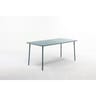Table rectangulaire acier 160 x 80 x h72 cm - plateau lattes acier
