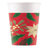 8 gobelets carton 20 cl poinsetia fsc