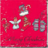 20 serviettes 33x33cm 3 plis merry christmas rouge