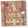 20 serviettes 33x33cm 3 plis sapin fond bois