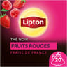 Lipton thé noir fruits rouges à la fraise de france x 20 sachets - 30g