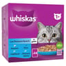 Whiskas Pâtée pour chat sachets fraîcheur poissons favoris en gelée 24x85g