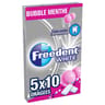 Freedent chewing-gum sans sucres bubble menthe 5x10 - 70g
