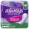 Always discreet serviettes pour fuites urinaires normal x12