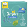Pampers fresh clean lingettes bébé 6 x52