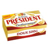 Président beurre gastronomique doux plaquette 500g