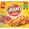 Grany 6 barres céréales morceaux de fraises & framboises 108g