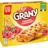 Grany 6 barres céréales morceaux de fraises & framboises 108g