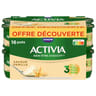 Activia saveur vanille sans arome artificiel 16x125g offre découverte