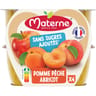 Materne compotes coupelles pomme pêche abricot 4x100g