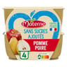 Materne compotes coupelles pomme poire 4x100g