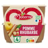 Materne compotes coupelles pomme rhubarbe 4x100g