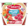 Materne ssa duo pomme fraise / pomme framboise 4x100g - 400g