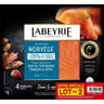Labeyrie saumon Atlantique fumé de Norvège -25% sel, lot 2x4 tranches 2x130g