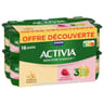Activia arôme vanille framboise 16x125g offre découverte