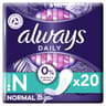 Always daily fresh normal protege-slip individuelles 0% de parfum x 20