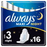 Always maxi serviettes hygiéniques nuit x16