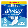 Always ultra serviettes hygiéniques ailettes jour&nuit x22
