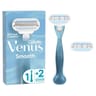 Gilette venus smooth, pour femme, 1manche, 2recharges de lames
